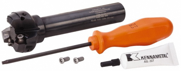Kennametal Indexable High-Feed End Mill: KSHRHF025D03M16HN06, 25.00 mm Cut Dia, Modular Connection Shank - 4153687