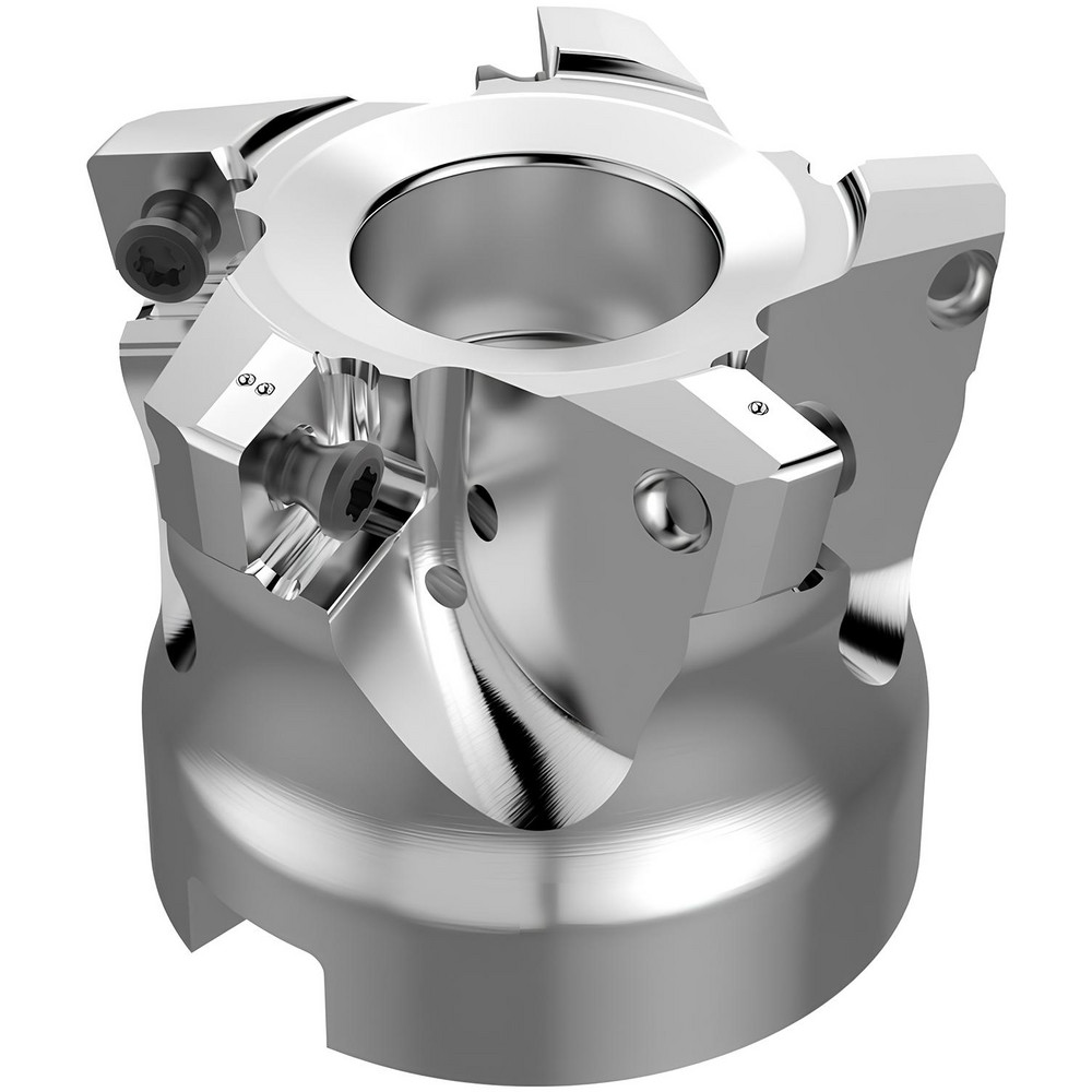 Seco Indexable High-Feed Face Mill: 1.36 to 2" Cut Dia, 0.75" Arbor Hole - 10097573