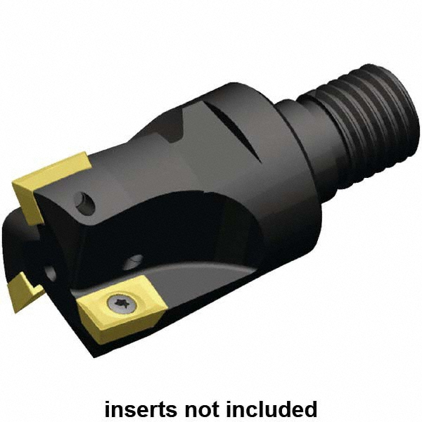 Kennametal Indexable Square-Shoulder End Mill:  A7690VA12SA.75Z2R1.4,  0.4330'' Max Depth of Cut,  M10 Modular Connection,  Modular Connection Shank - 5673613