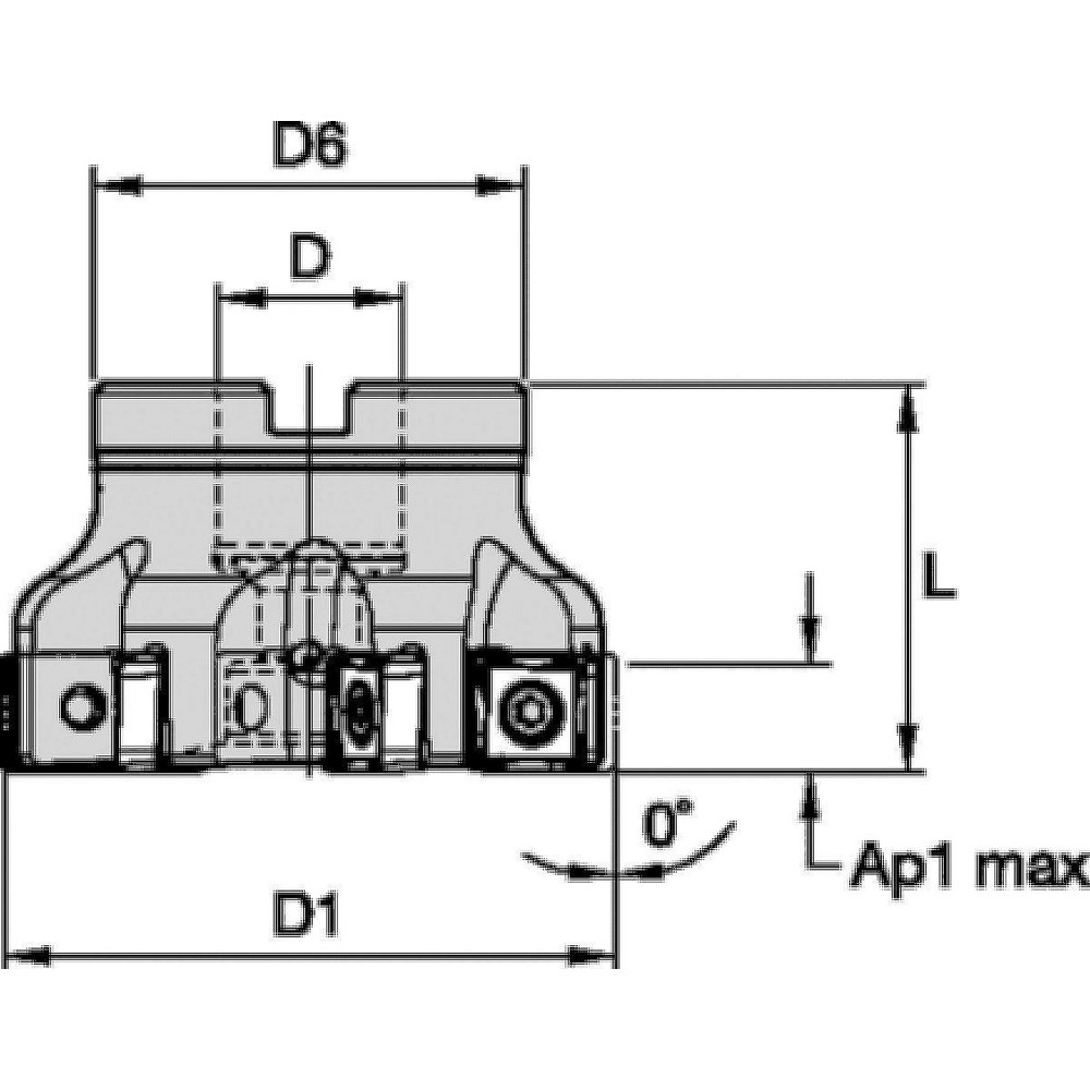 Widia Indexable Square-Shoulder Face Mill:  VSM890D500Z07S150SN12,  1.5000" Arbor Hole Dia,  0.3872" Max Cutting Depth - 6596153