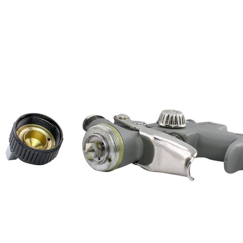 NuMax Pneumatic 0.8 mm Tip Mini HVLP Gravity Feed Spray Gun with 125 cc Plastic Cup - SPS08