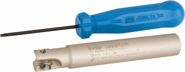 Iscar Indexable Square-Shoulder End Mill: E90SO D.5003C.5004C, 1/2" Cut Dia, 3.5 mm Max Depth of Cut, 1/2" Dia Cylindrical Shank - 3340331