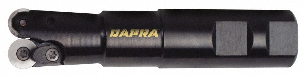 Dapra Indexable Copy End Mill: 1-1/2" Cut Dia, 3.5" Max Depth of Cut, Through Coolant - 80180