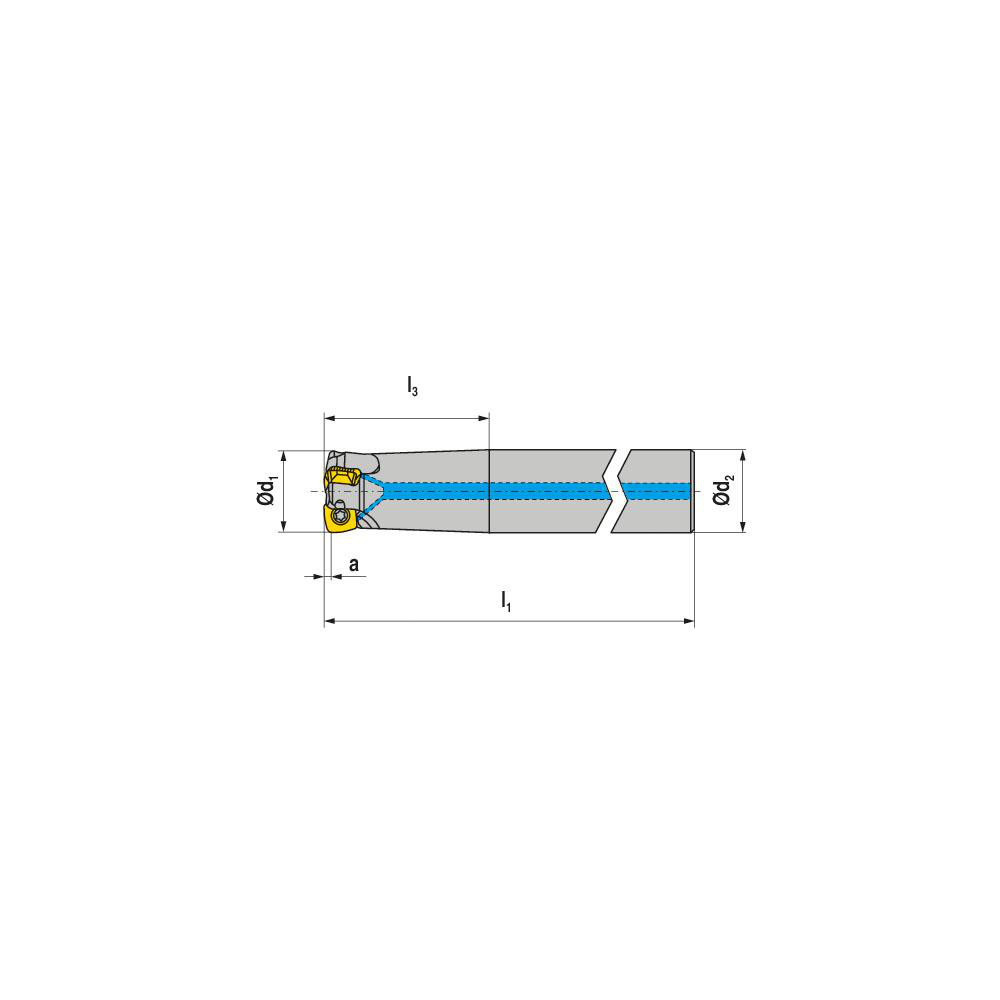 Ceratizit Indexable High-Feed End Mill: CHFC.32.R.0506A2560225, Cylindrical Shank - 50681732
