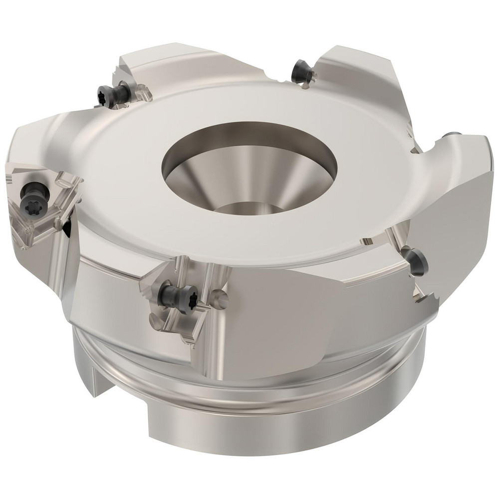 Seco 4" Cut Dia, 1-1/2" Arbor Hole Dia, 0.295" Max Depth, Indexable Square-Shoulder Face Mill - 02642884