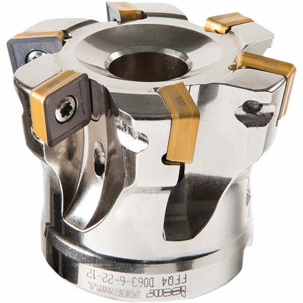 Kyocera Indexable High-Feed Face Mill: 2.5" Cut Dia, 1" Arbor Hole - THN08572