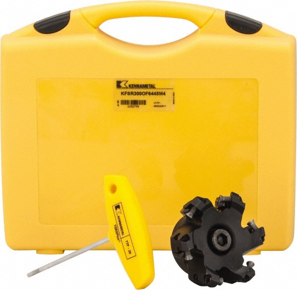 Kennametal 3" Cut Dia, 1" Arbor Hole, 5mm Max Depth of Cut, 43° Indexable Chamfer & Angle Face Mill - 3093641