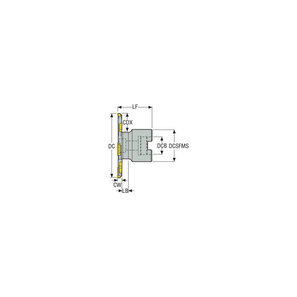 Seco Indexable Slotting Cutter: 20.50 mm Cutting Width, 76.20 mm Cutter Dia, Arbor Connection, Right Hand - 02881186