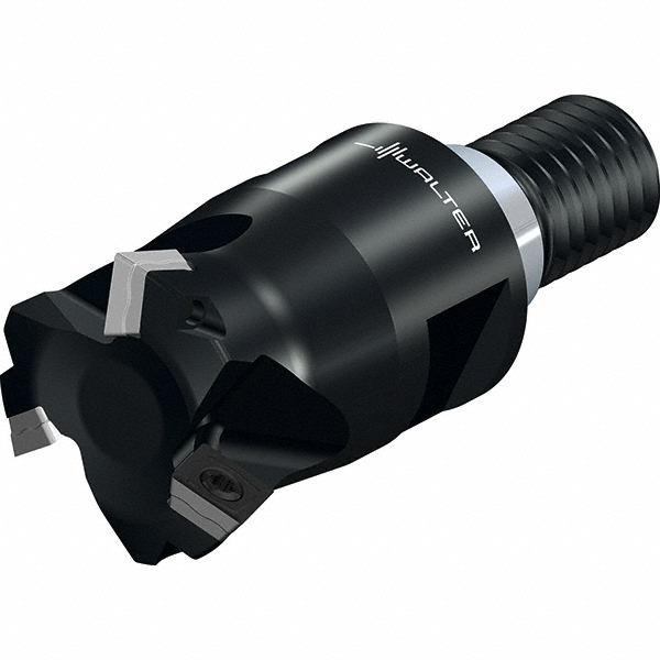 Walter Indexable High-Feed End Mill: M4002-025-T22-03-01, 25.00 mm Cut Dia, 22.00 mm Shank Dia, Modular Connection Shank - 6795778