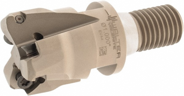 Walter Indexable High-Feed End Mill: F4030.UT45.051.Z04.02, 2" Cut Dia, Modular Connection Shank - 5882947