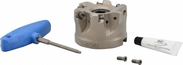 Iscar Indexable High-Feed Face Mill: 1.37 to 2" Cut Dia, 0.75" Arbor Hole - 3105246