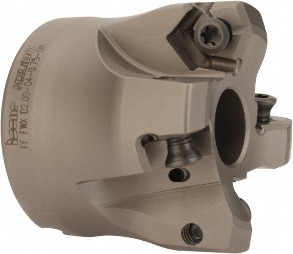 Iscar Indexable High-Feed Face Mill: 1.37 to 2" Cut Dia, 0.75" Arbor Hole - 3105246