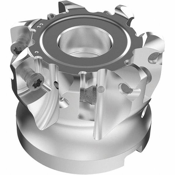 Iscar Indexable High-Feed Face Mill: 1.37 to 2" Cut Dia, 0.75" Arbor Hole - 3105246