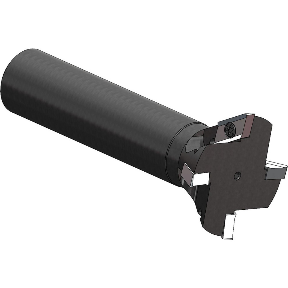 A.B. Tools Indexable Dovetail Cutters: Included Angle: 60.00; Cutting Diameter: 1.2500 in; Maximum Depth Of Cut: 0.3900 in; Shank Type: Cylindrical - DX60-1.25