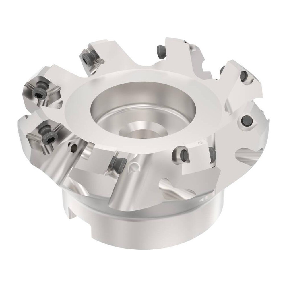 Seco Indexable Chamfer & Angle Face Mills; Minimum Cutting Dia (Decimal Inch): 2.4800; Maximum Cutting Dia (Decimal Inch): 2.9530; Maximum Depth of Cut (Decimal Inch): 0.2360; Arbor Hole Dia (mm): 0.75; Arbor Hole Dia (Inch): 3/4; Lead Angle: 45; Compatible Insert Size Code: SE.X1204 - 02422143