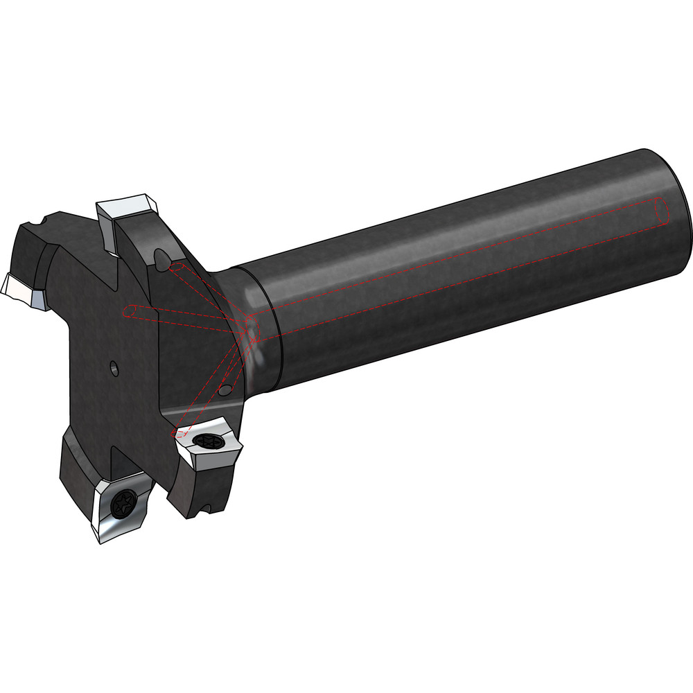 A.B. Tools Indexable High-Feed End Mill: 3X1X3/8X3", Cylindrical Shank - SH300-1
