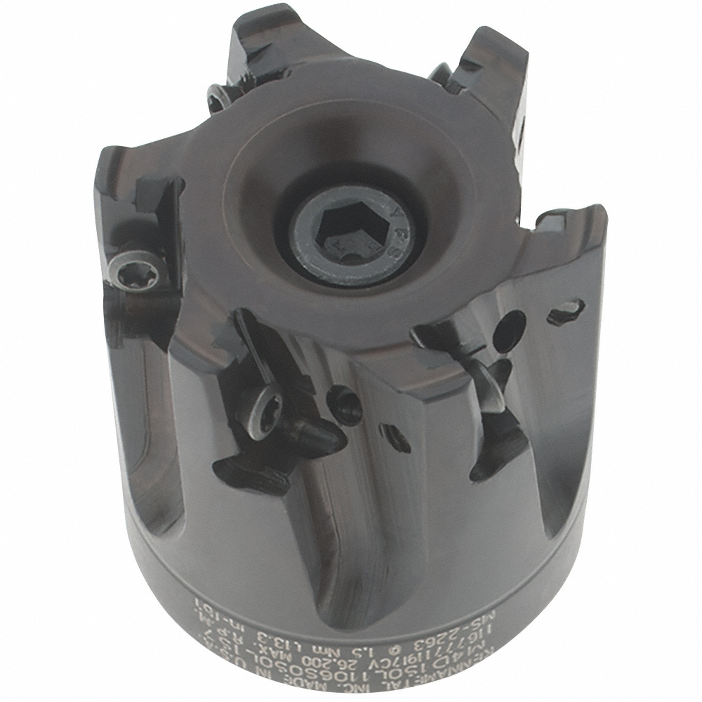 Seco 84mm Cut Dia, 27mm Arbor Hole Dia, 11mm Max Depth, Indexable Square-Shoulder Face Mill - 02969086