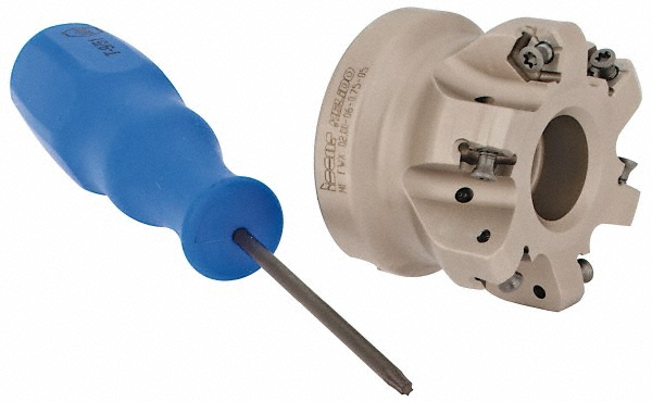 Kennametal 2" Cut Dia, 3/4" Arbor Hole, 5.89mm Max Depth of Cut, 70° Indexable Chamfer & Angle Face Mill - 1724378