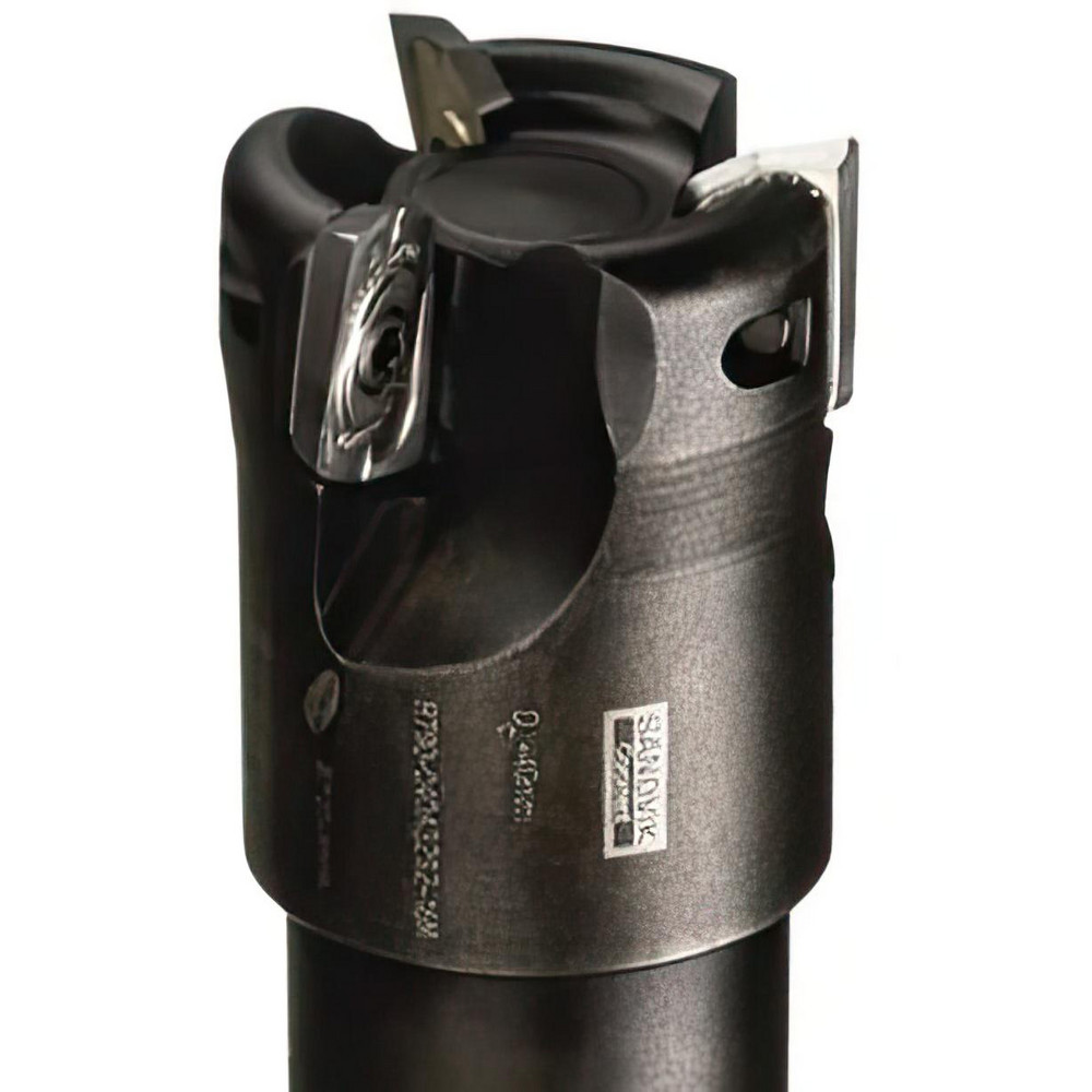 Sandvik Coromant Indexable Square-Shoulder End Mill: RA790-038O32S1-16M, 1-1/2" Cut Dia, 12 mm Max Depth of Cut, 1-1/4" Dia Cylindrical Shank - 5740360