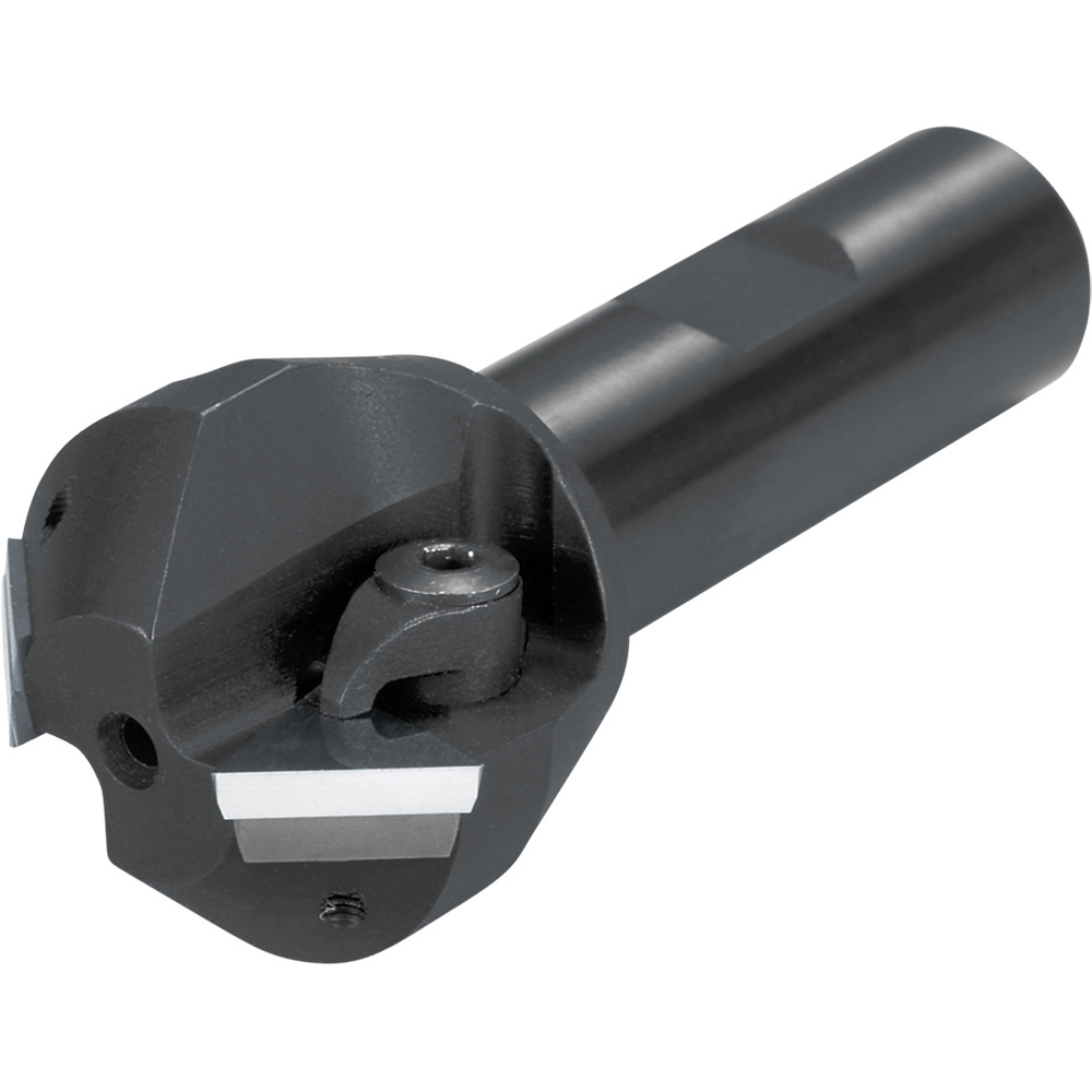 Cutting Tool Technologies 45° Lead Angle, 1.04" to 1-1/2" Cut Dia, Indexable & Chamfer End Mill - ANG-040-C