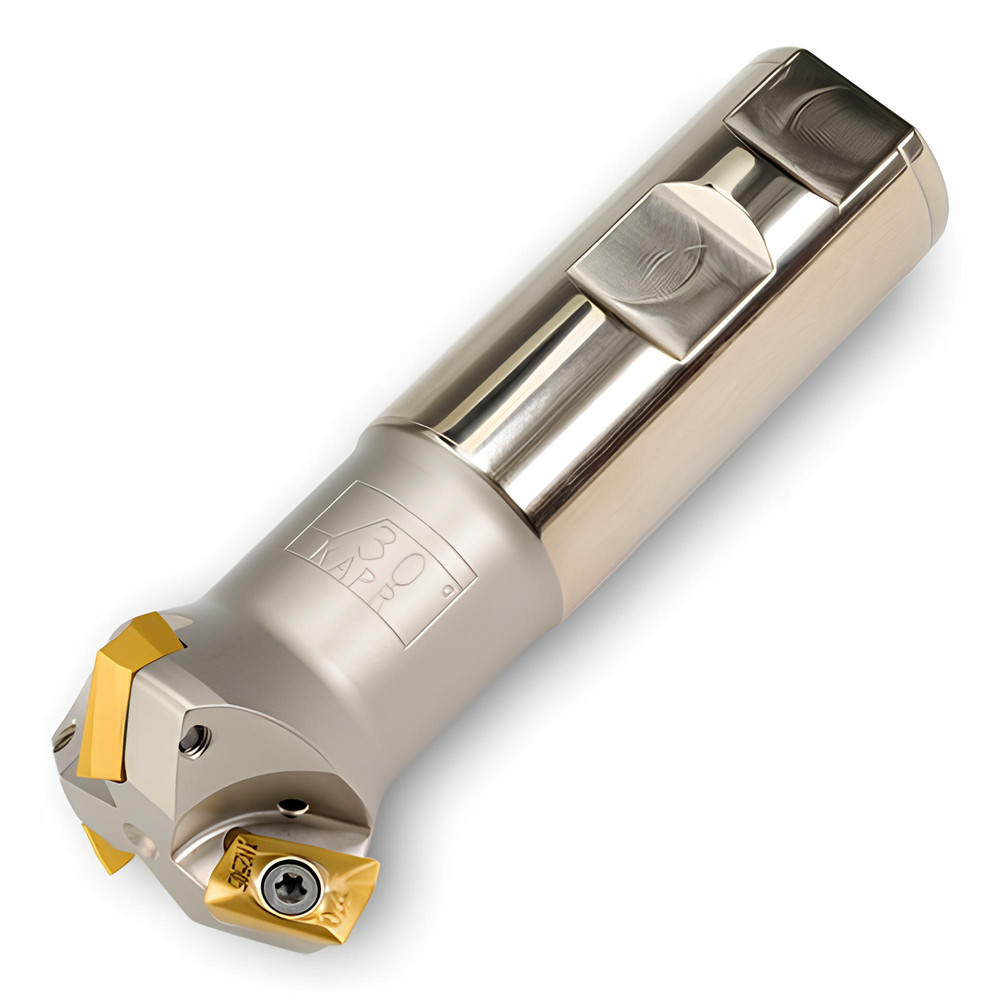 Cutting Tool Technologies 45° Lead Angle, 1.04" to 1-1/2" Cut Dia, Indexable & Chamfer End Mill - ANG-040-C