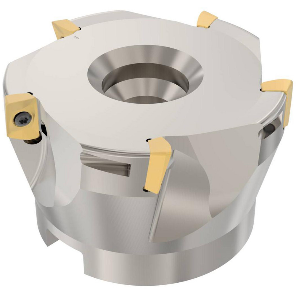 Iscar 63mm Cut Dia, 27mm Arbor Hole Dia, 71mm Max Depth, Indexable Square-Shoulder Face Mill - 3110783