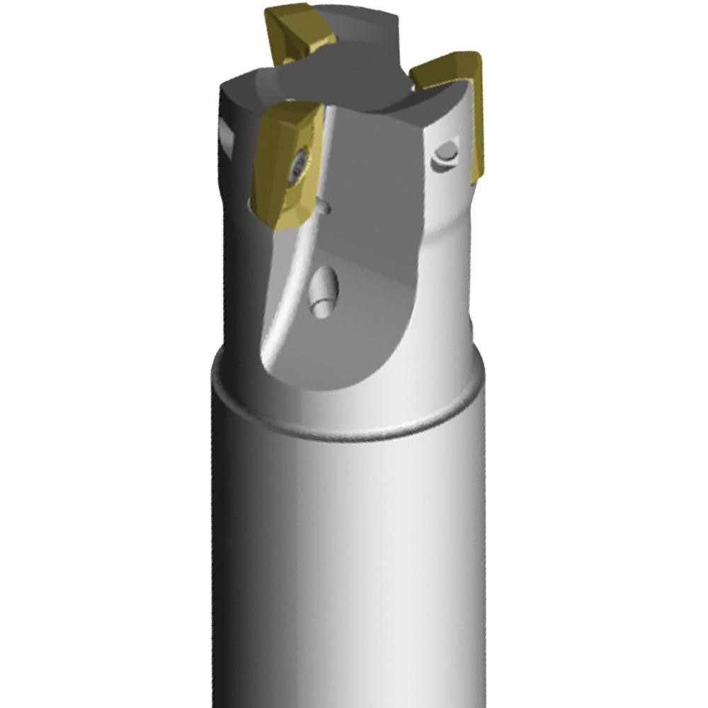 Widia Indexable Square-Shoulder End Mill: 11D100Z03C100XD11L480, 1-1/4" Max Depth of Cut, 1" Dia Cylindrical Shank - 5416489