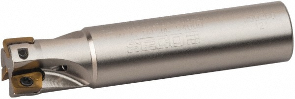 Millstar Indexable Square-Shoulder End Mill: AEMC25-3-L140, 25 mm Cut Dia, 20 mm Dia Cylindrical Shank - AEMC253L140