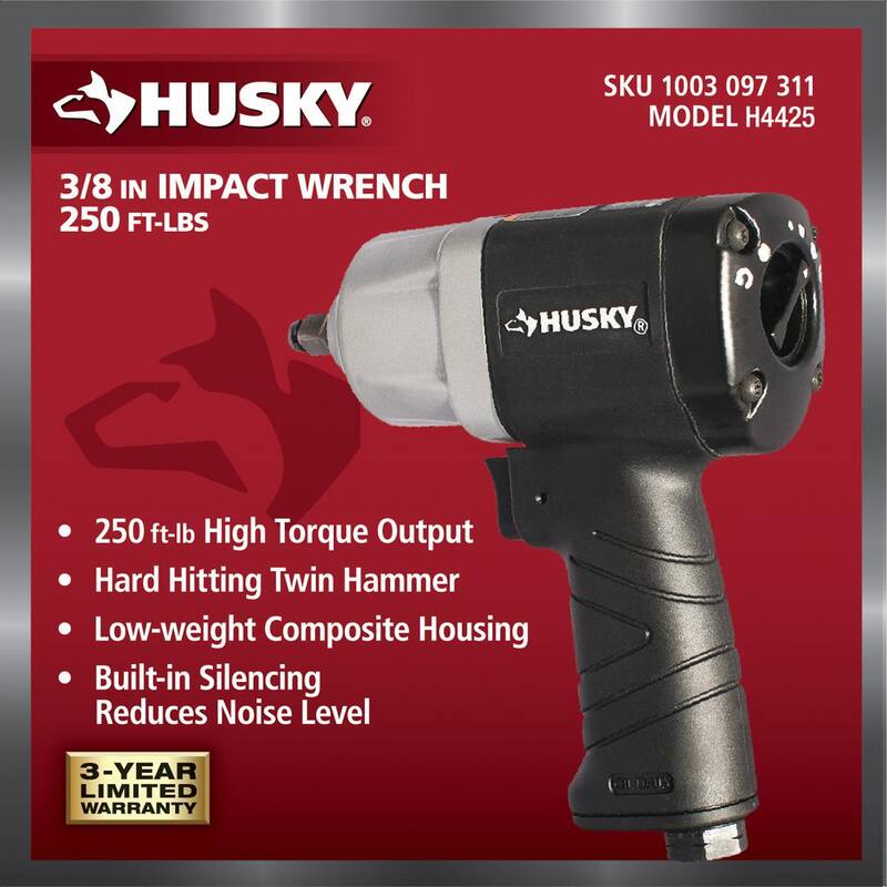 Husky 250 ft./lbs. 3/8 In. Impact Wrench - H4425