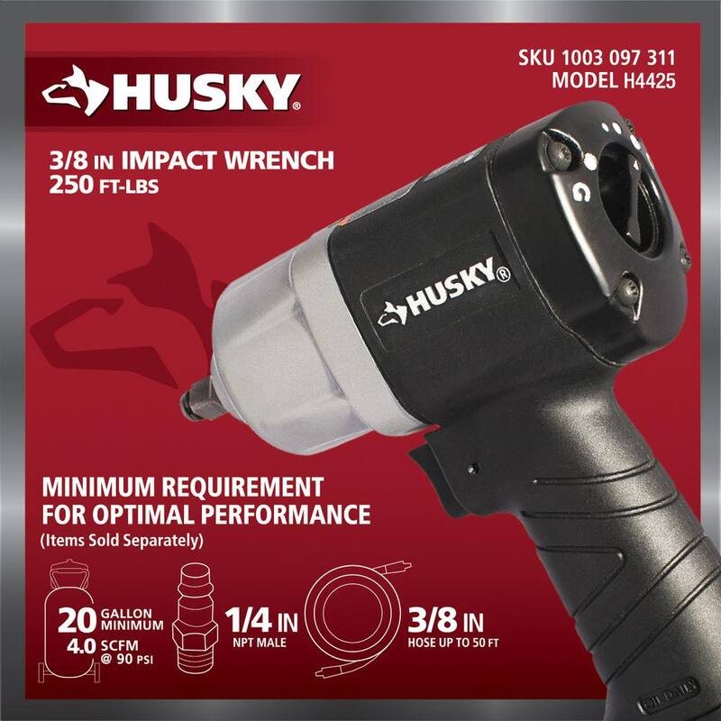 Husky 250 ft./lbs. 3/8 In. Impact Wrench - H4425