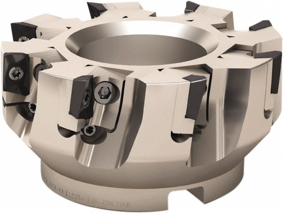 Walter 200mm Cut Dia, 60mm Arbor Hole Dia, Indexable Square-Shoulder Face Mill - 5204439
