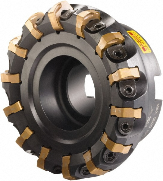 Sandvik Coromant 4" Cut Dia, 1-1/2" Arbor Hole, 0.2362" Max Depth of Cut, 65° Indexable Chamfer & Angle Face Mill - 5739431