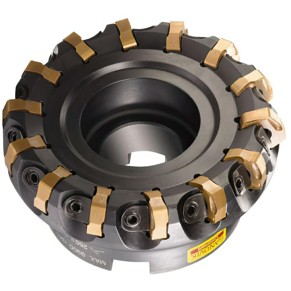 Sandvik Coromant 4" Cut Dia, 1-1/2" Arbor Hole, 0.2362" Max Depth of Cut, 65° Indexable Chamfer & Angle Face Mill - 5739431