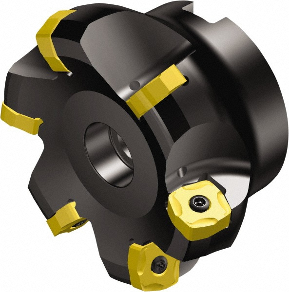 Sandvik Coromant 4" Cut Dia, 1-1/2" Arbor Hole, 0.2362" Max Depth of Cut, 65° Indexable Chamfer & Angle Face Mill - 5739431