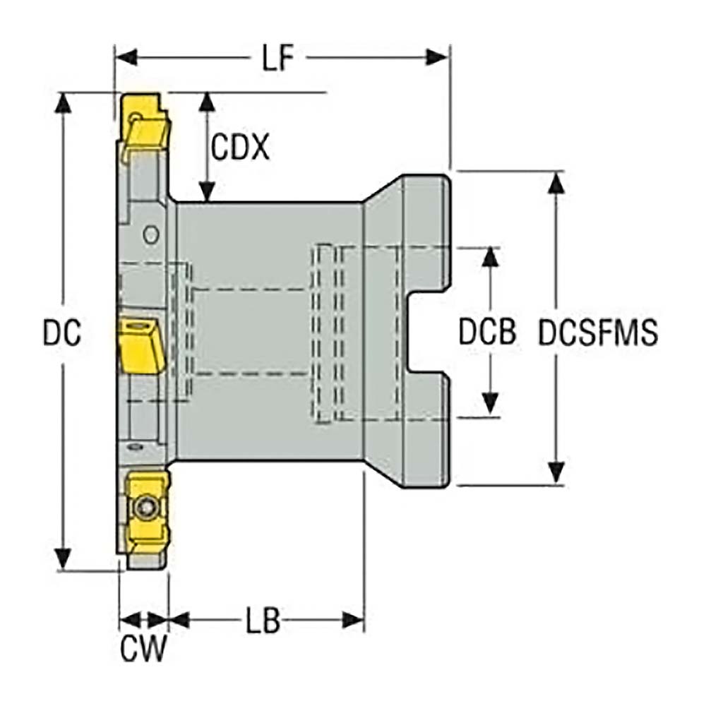 Seco Indexable Slotting Cutter: 10.00 mm Cutting Width, 80.00 mm Cutter Dia, Shank Connection, 24.00 mm Depth of Cut, 24.00 mm Depth of Cut, 32.00 mm Shank Dia, Right Hand - 02449098