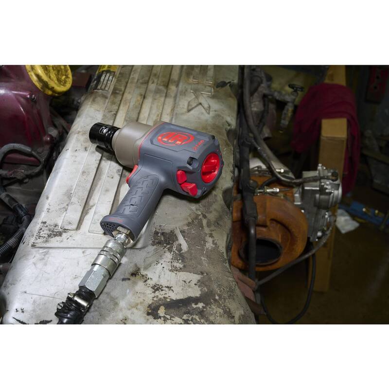 Ingersoll Rand 3/4 in. Drive, Air Impact Wrench, Quiet, 2,000 ft./lbs. Nut-Busting Torque, Maintenance Duty, Standard Anvil, Gray - 2146Q1MAX