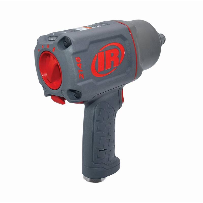 Ingersoll Rand 3/4 in. Drive, Air Impact Wrench, Quiet, 2,000 ft./lbs. Nut-Busting Torque, Maintenance Duty, Standard Anvil, Gray - 2146Q1MAX