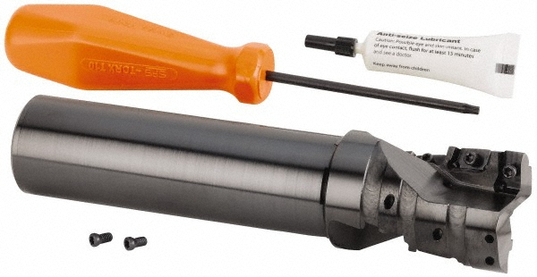 Kyocera Indexable Square-Shoulder End Mill: MEY2000S150HG, 50.39 mm Cut Dia, 0.374" Max Depth of Cut, 1-1/2" Dia Cylindrical Shank - 8818895