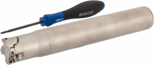 Seco Indexable High-Feed End Mill: R2172101.2516RELP06.5a, 1" Cut Dia, Modular Connection Shank - 02789776