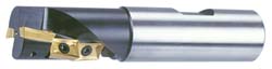 Cutting Tool Technologies Indexable Square-Shoulder End Mill: 1.00 X .750 SH C/C EM, 1" Cut Dia, 0.34" Max Depth of Cut, 3/4" Dia Flatted Shank - DRM-050-C