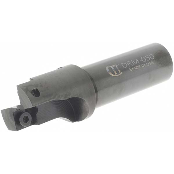Cutting Tool Technologies Indexable Square-Shoulder End Mill: 1.00 X .750 SH C/C EM, 1" Cut Dia, 0.34" Max Depth of Cut, 3/4" Dia Flatted Shank - DRM-050-C