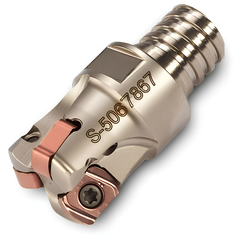 Kennametal Indexable High-Feed End Mill: A7792VXP06SA.75Z2R1.4, 3/4" Cut Dia, Modular Connection Shank - 5660060