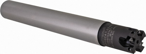 Kennametal Indexable High-Feed End Mill: A7792VXP06SA.75Z2R1.4, 3/4" Cut Dia, Modular Connection Shank - 5660060
