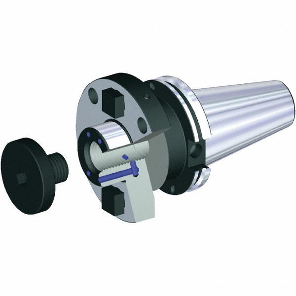 Kennametal 8" Cut Dia, 2-1/2" Arbor Hole, 4.5mm Max Depth of Cut, 45° Indexable Chamfer & Angle Face Mill - 3494648