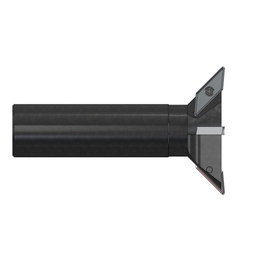 5th Axis Indexable Dovetail Cutters; Included Angle: 45.00; Cutting Dia: 1.791 in; Shank Dia (Inch): 1.0000; Shank Type: Cylindrical; Compatible Insert Size Code: DC1750-B; Overall Length (Decimal Inch): 4.00; Number Of Cutter Inserts: 5; Through Coolant: None; Insert Holding Method: Screw - DC1750-45