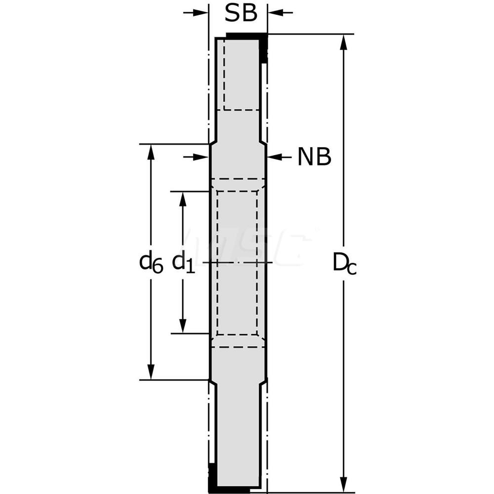 Walter Indexable Slotting Cutter: 22.00 mm Cutting Width, 125.00 mm Cutter Dia - 5000698