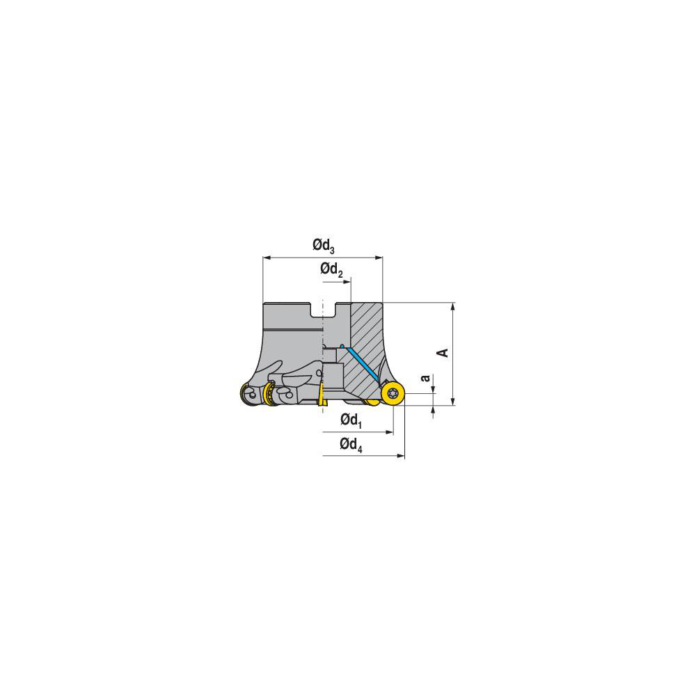 Ceratizit Indexable Copy Face Mill: 6" Max Cut Dia - 5868660212