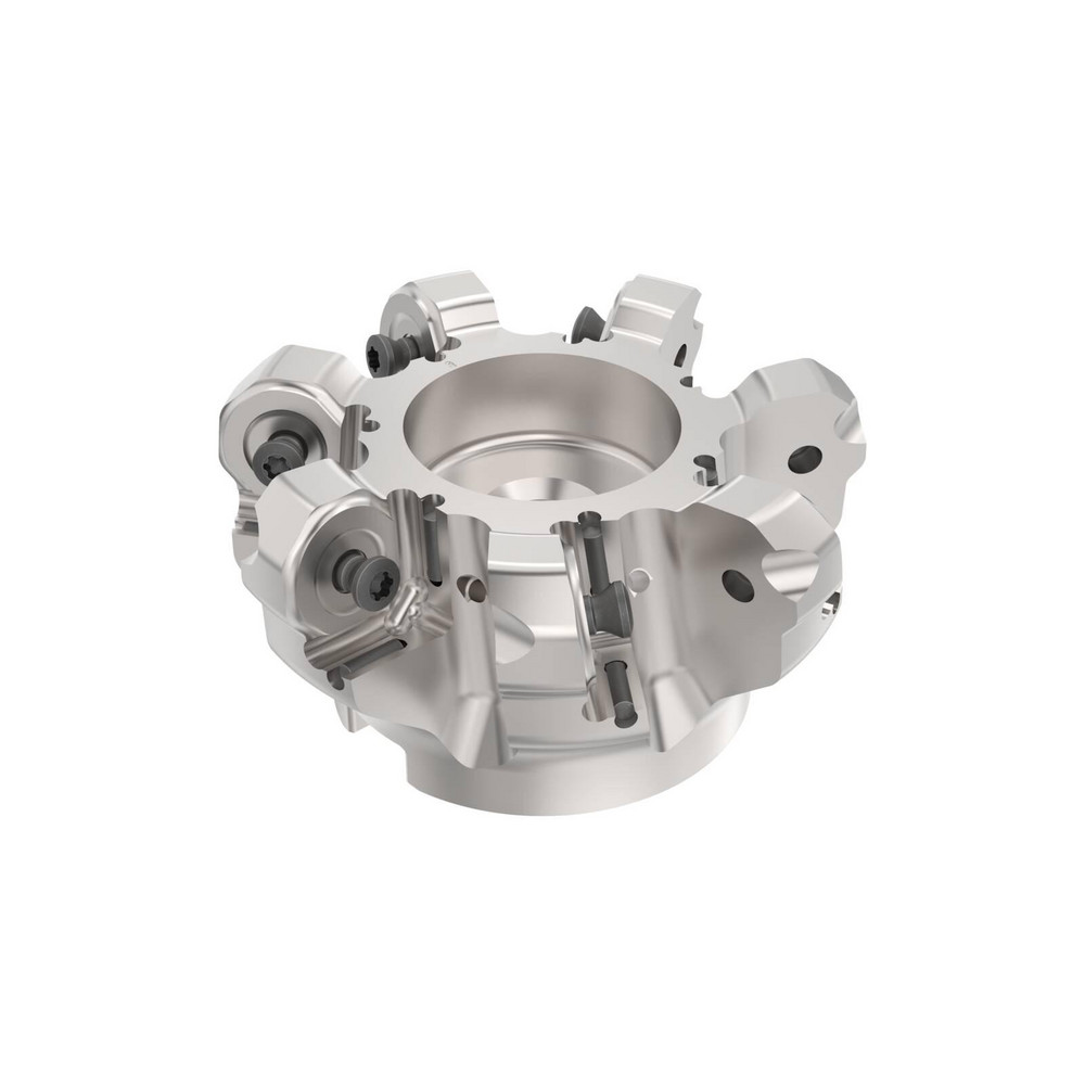 Seco 3.94" Cut Dia, 1-1/2" Arbor Hole, 0.236" Max Depth of Cut, 40° Indexable Chamfer & Angle Face Mill - 02685795