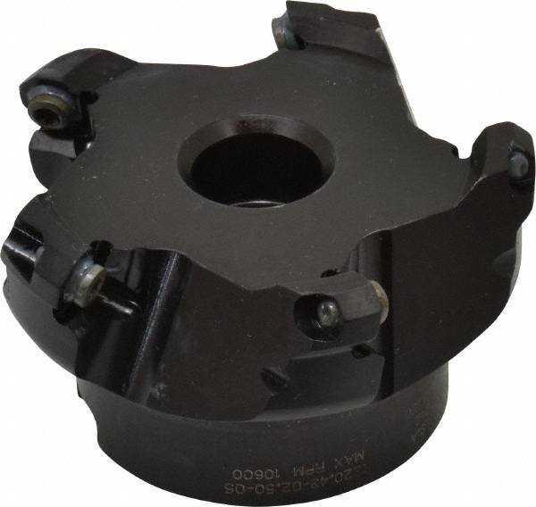 Seco 3.15" Cut Dia, 1" Arbor Hole, 0.138" Max Depth of Cut, 43° Indexable Chamfer & Angle Face Mill - 00086840