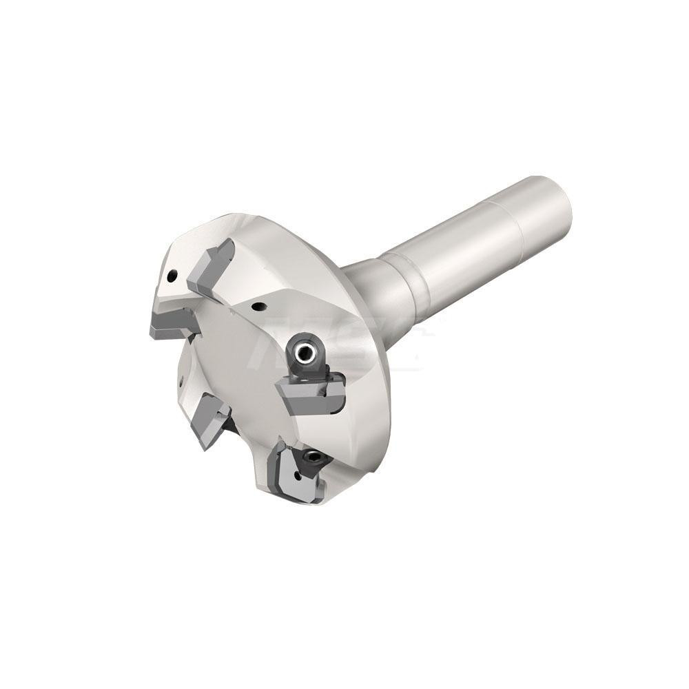 Iscar 45° Lead Angle, 1-1/4" to 1.8" Cut Dia, 3/4" Shank Dia, Indexable & Chamfer End Mill - 3100023